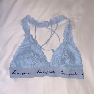 PINK light blue bralette